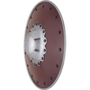 Scalloped Buckler Leather Covered - 15 Inch