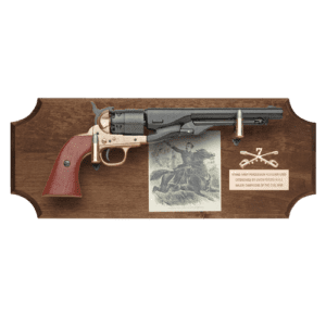 General George A. Custer Dark Wood Display Plaque