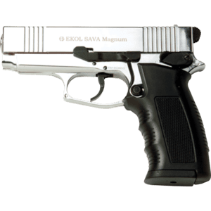 Nickel Sava Magnum Blank Firing Pistol