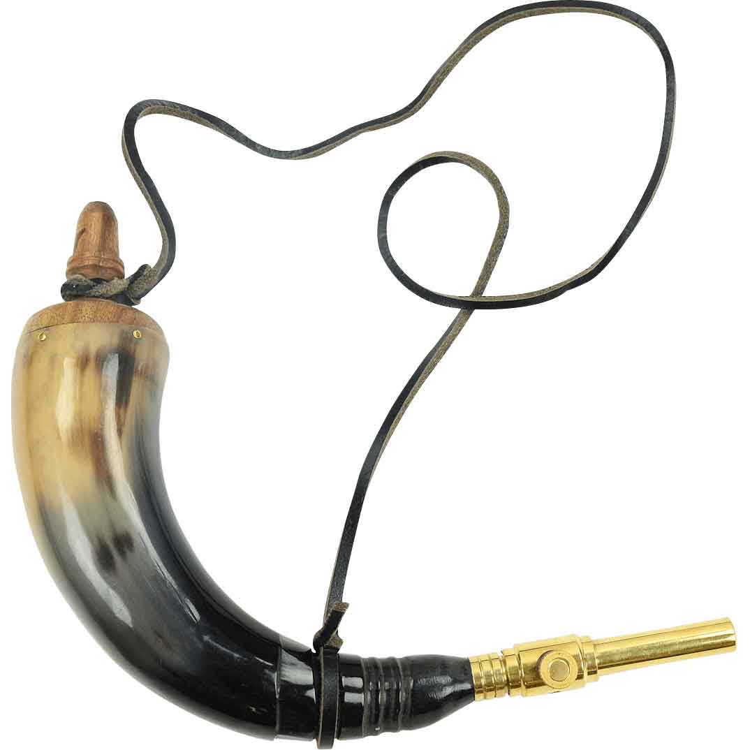 Powder Horn With Valve - AH-3951 - Medieval Collectibles