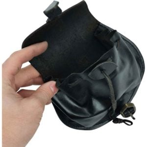 Buckled Medieval Leather Pouch