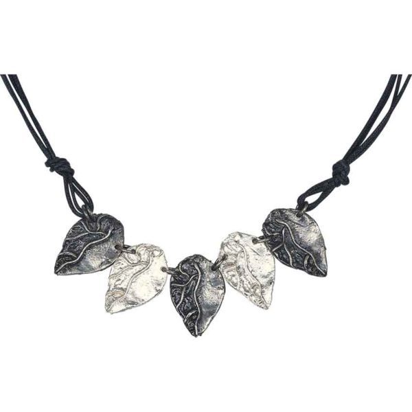 Antiqued Silver Leaves Necklace and Earring Set