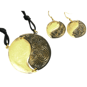 Brass Yin Yang Jewelry Set