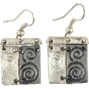 Silver Spiral Earrings