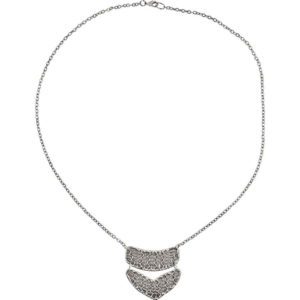 Antique Silver Two Tier Necklace