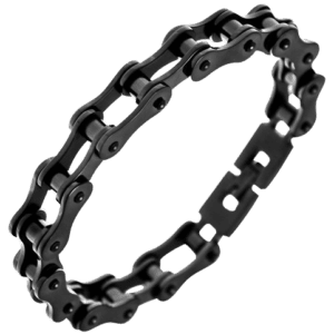 Black Slimline Chain Link Bracelet