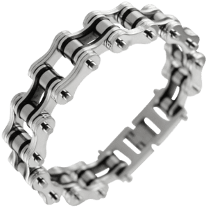 Black Interplate Chain Link Bracelet
