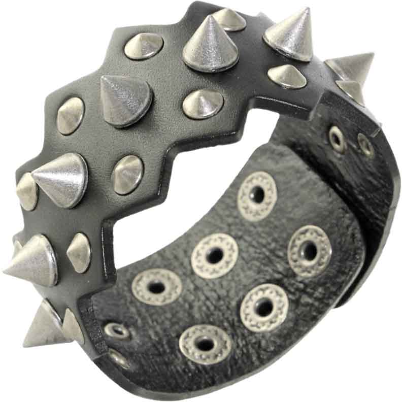 Classic Spiked Punk Rock Wristband