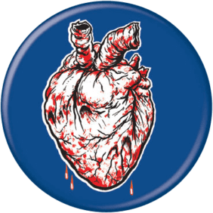 Bleeding Heart Zombie Button
