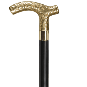 Black and Brass Derby Walking Cane
