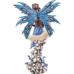 Crescent Moon Fairy and Owl Statue