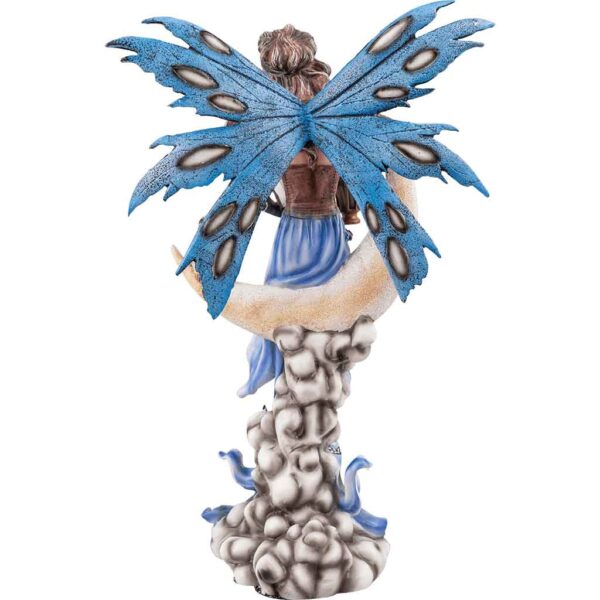 Crescent Moon Fairy and Owl Statue