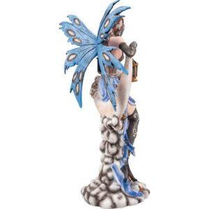 Crescent Moon Fairy and Owl Statue