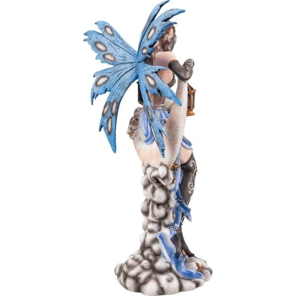 Crescent Moon Fairy and Owl Statue