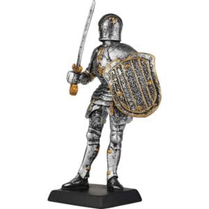 Medieval Knight with Sword Statue