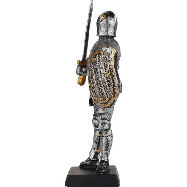 Medieval Knight with Sword Statue