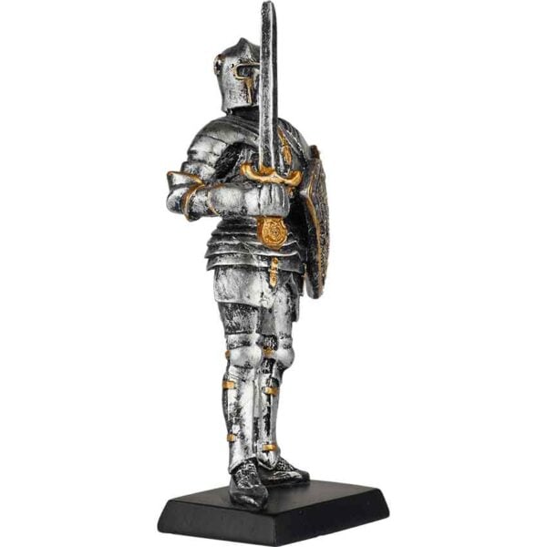 Medieval Knight with Sword Statue