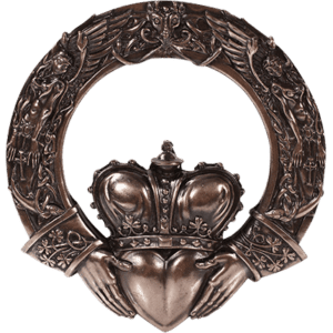 Bronze Celtic Claddagh Plaque