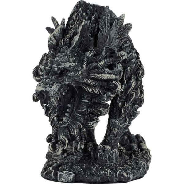 Growling Fenrir Statue