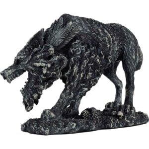 Growling Fenrir Statue