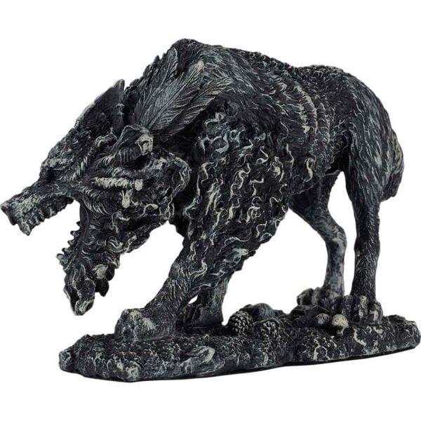 Growling Fenrir Statue