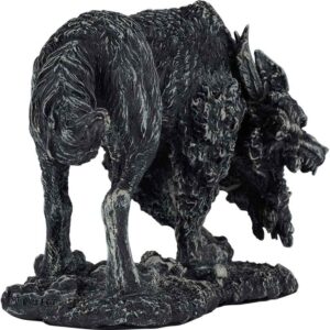 Growling Fenrir Statue
