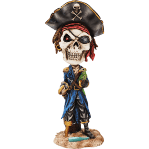 Pirate Captain Skeleton Bobblehead