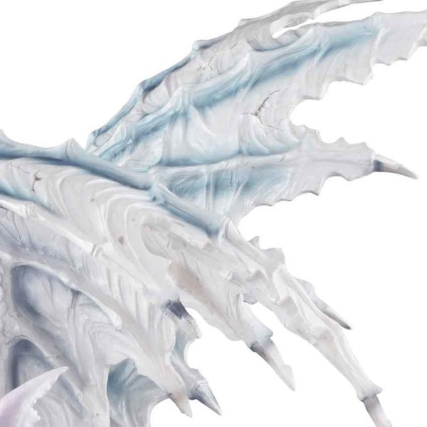 Fantasy Ice Fairy with Dragon Statue