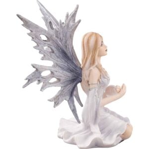 Small Winter Guardian Fairy with Orb Statue