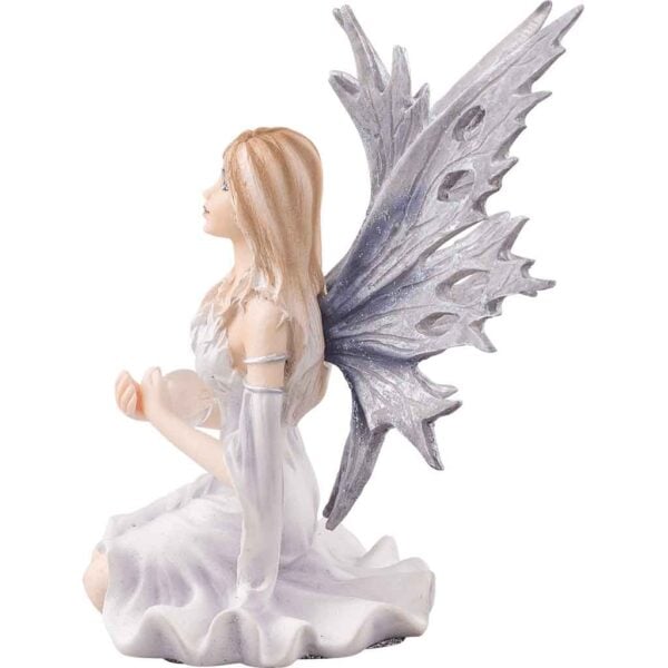 Small Winter Guardian Fairy with Orb Statue