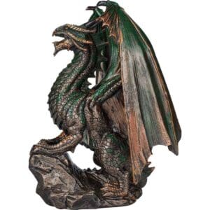 Metallic Green Dragon Statue
