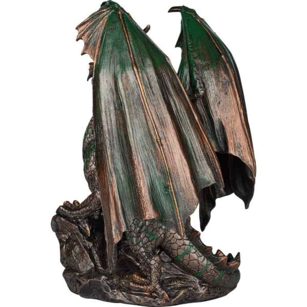 Metallic Green Dragon Statue