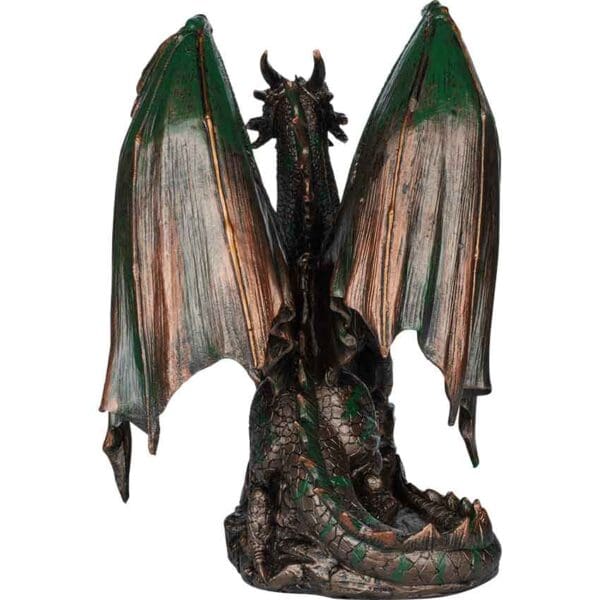 Metallic Green Dragon Statue