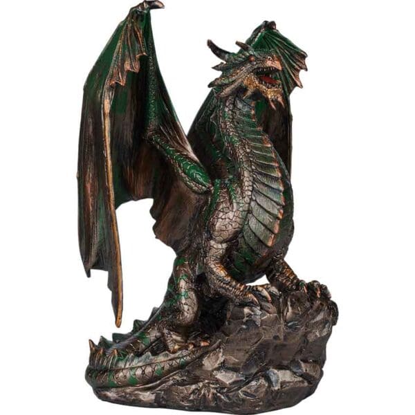Metallic Green Dragon Statue