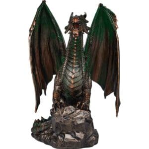 Metallic Green Dragon Statue