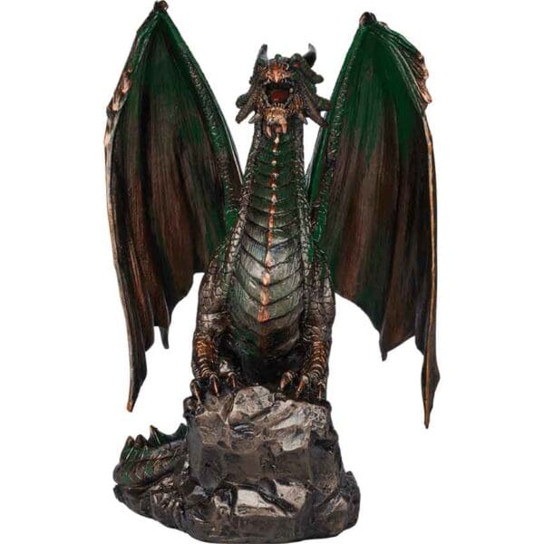 Metallic Green Dragon Statue