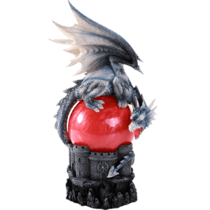 Castle Dragon Storm Ball Statue