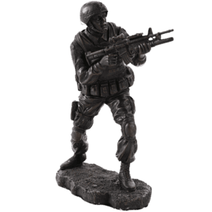 Soldier in Combat Statue