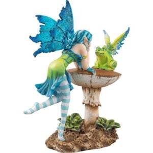 Frog Gossip Fairy Statue