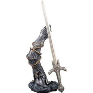 Excalibur Letter Opener with Armored Arm Stand