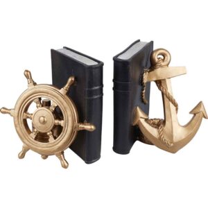 Anchor and Wheel Bookend Set