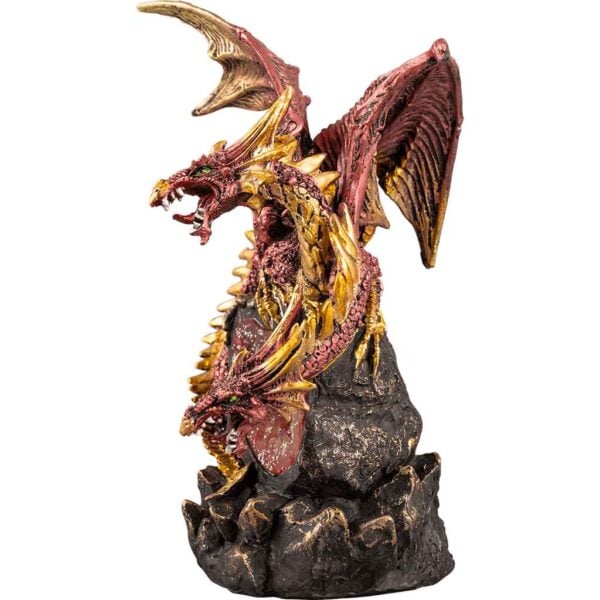 Red Geode Keeper LED Dragon Statue