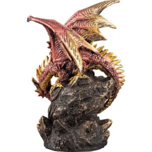 Red Geode Keeper LED Dragon Statue