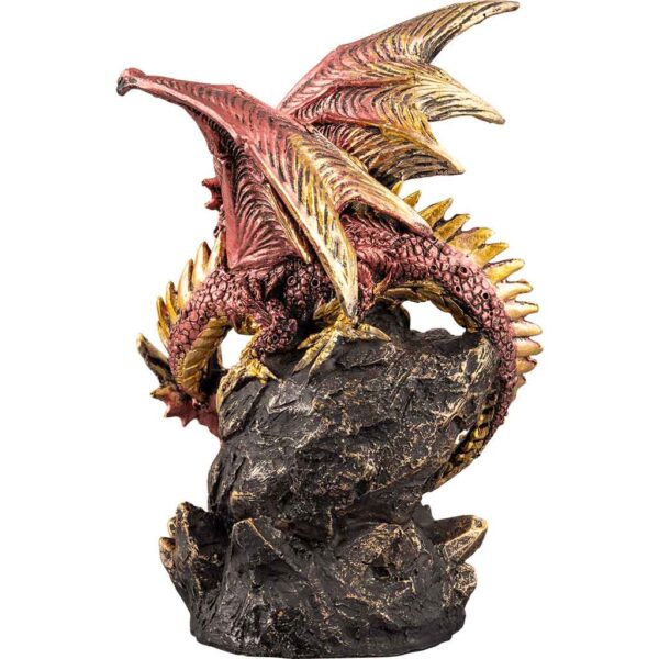 Red Geode Keeper LED Dragon Statue