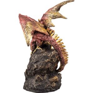 Red Geode Keeper LED Dragon Statue