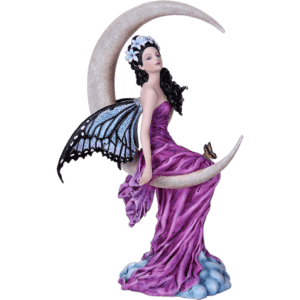 Amethyst Moon Fairy Statue