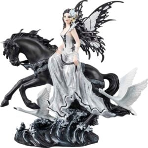 Swan Fairy with Horse Statue