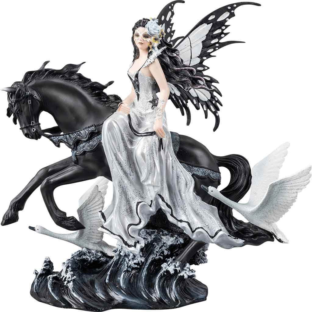 Swan Fairy with Horse Statue