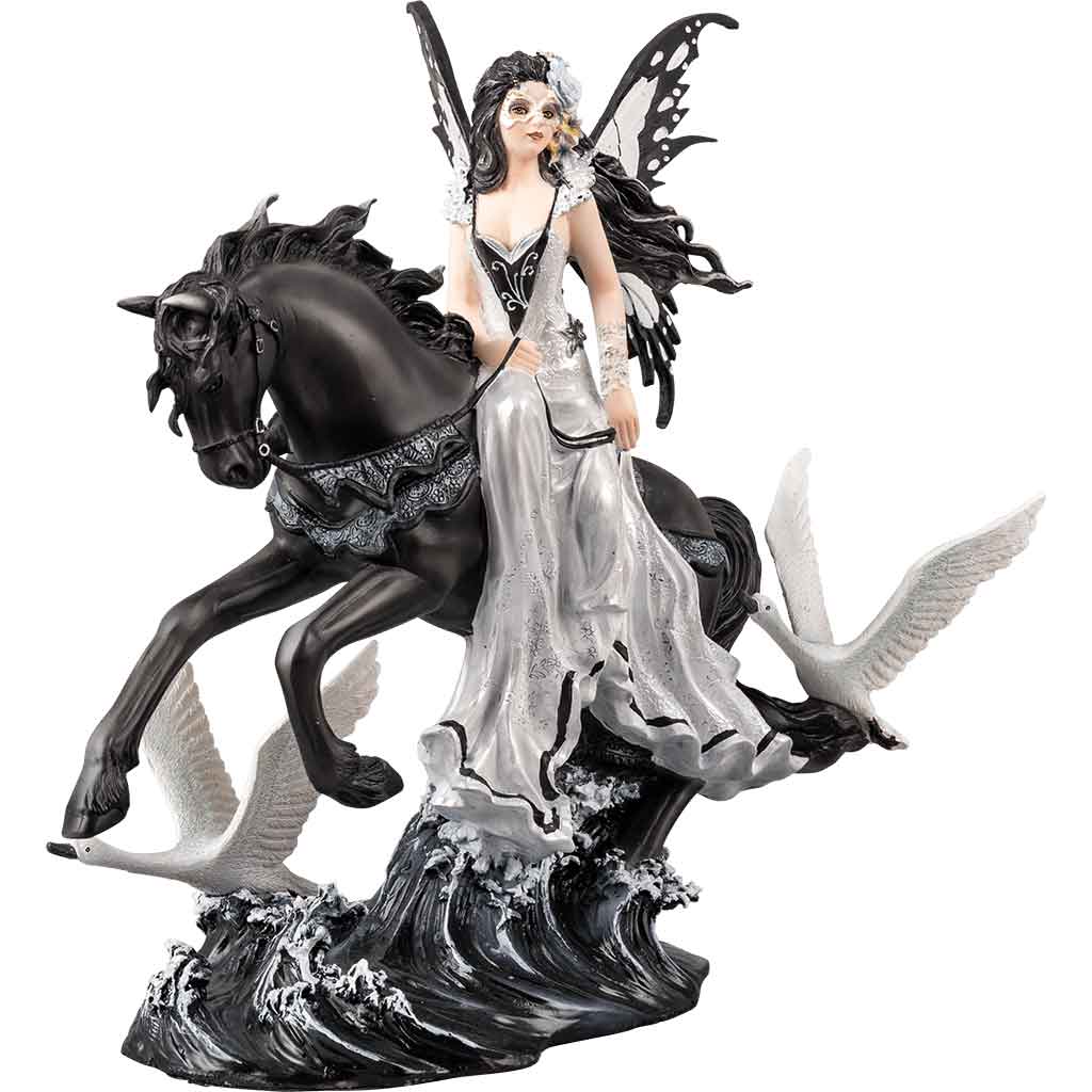 Swan Fairy with Horse Statue