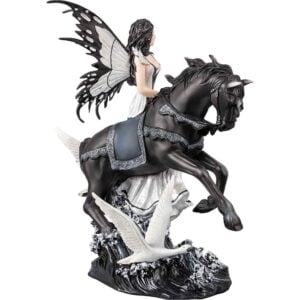 Swan Fairy with Horse Statue